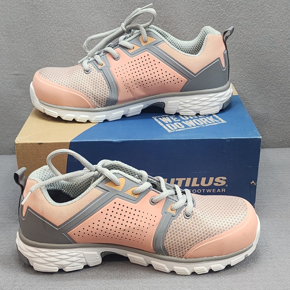 Nautilus Zephyr N1064 Safety Shoe Peach Grey Carbon Toe Womens 9.5